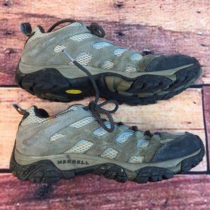 Women's MERRELL Hiking Shoes Gray Green Size 10